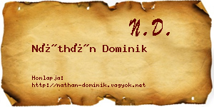 Náthán Dominik névjegykártya