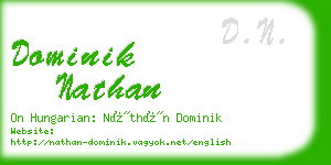 dominik nathan business card